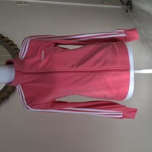NWOT extra small pink Adidas sports athletic zip up jacket